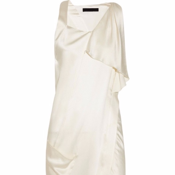 SILK Alexander Wang Asymmetrical Cream/Ivory Dress - Picture 2 of 7